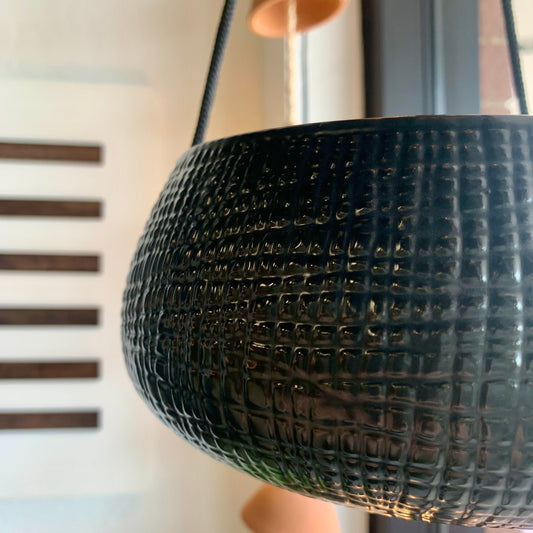 Black Hanging Planter