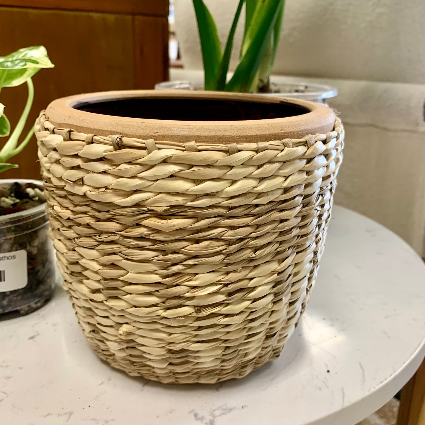 Natural Woven Ceramic Pot