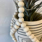 Small Wood Bead Plant Hanger