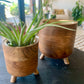 Small Footed Wood Planter