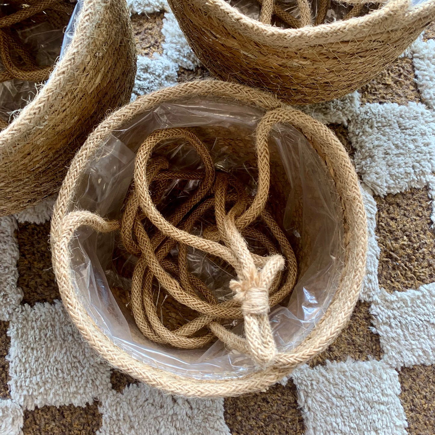 Natural Weave Hanging Basket