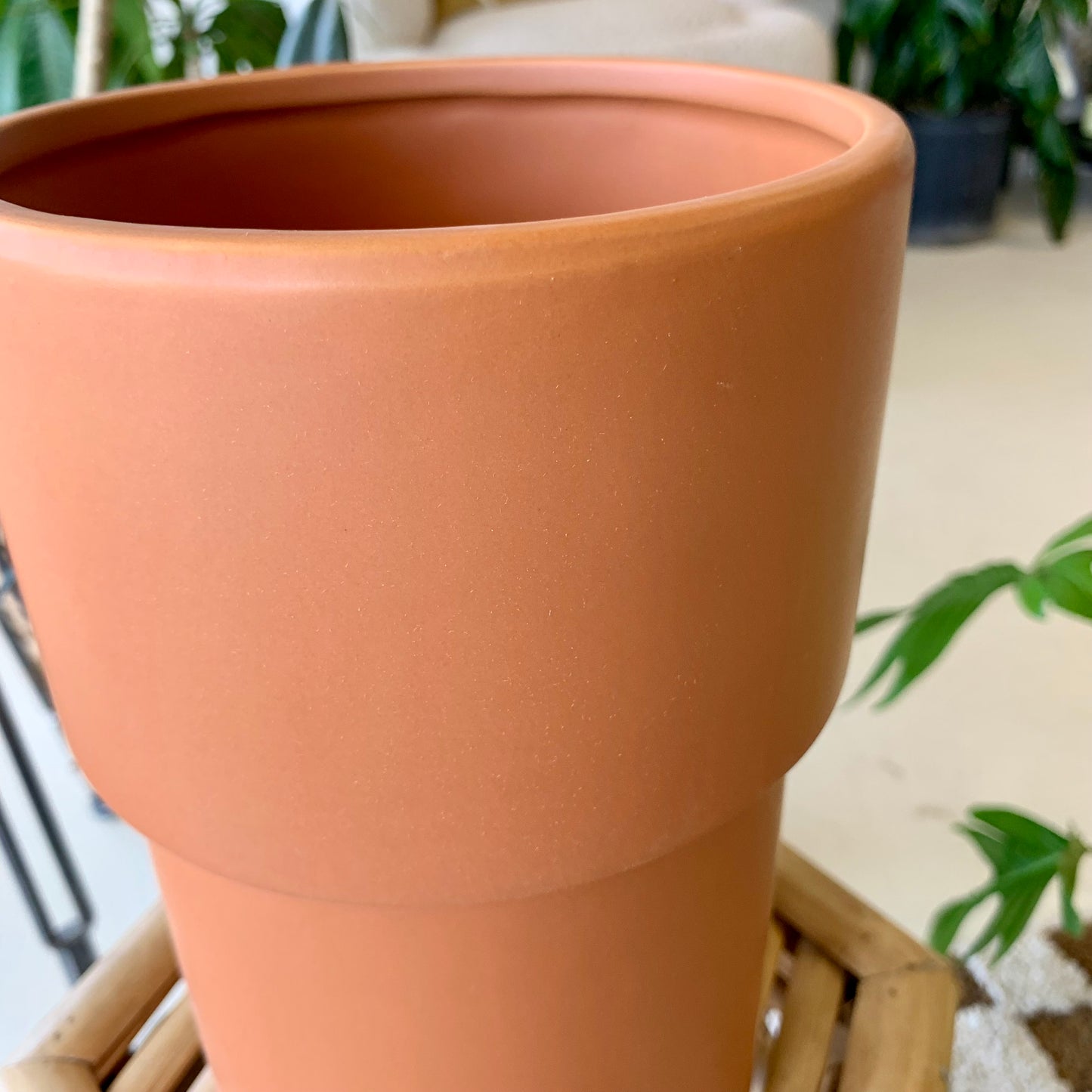 Tall Vermillion Pot