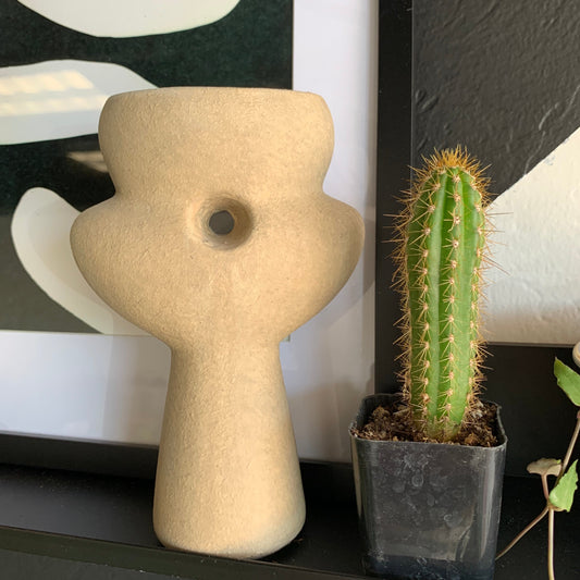 Beige Sculptural Vase