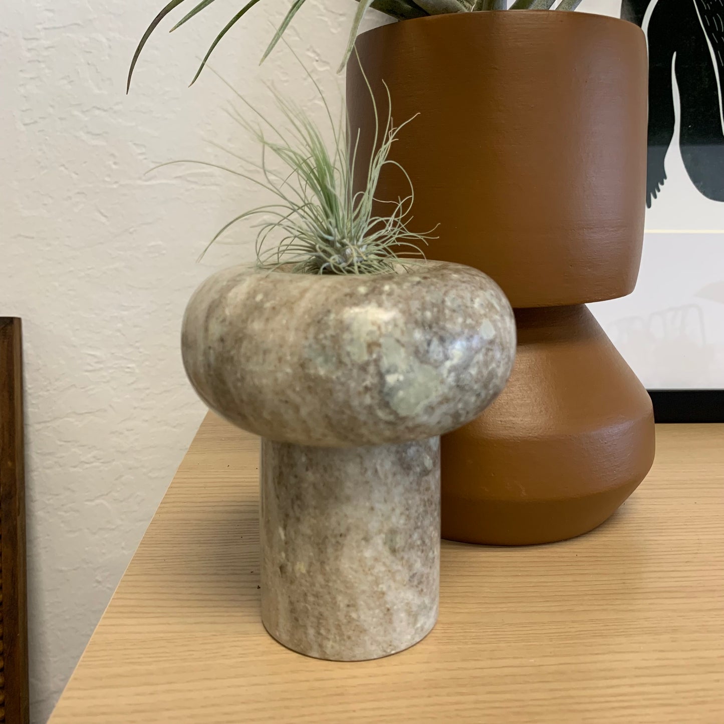 Marble Tealight / Airplant Holder Tall