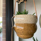 Hanging Stoneware Planter w/ Cotton Hanger