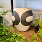 Black + White Stoneware Vase