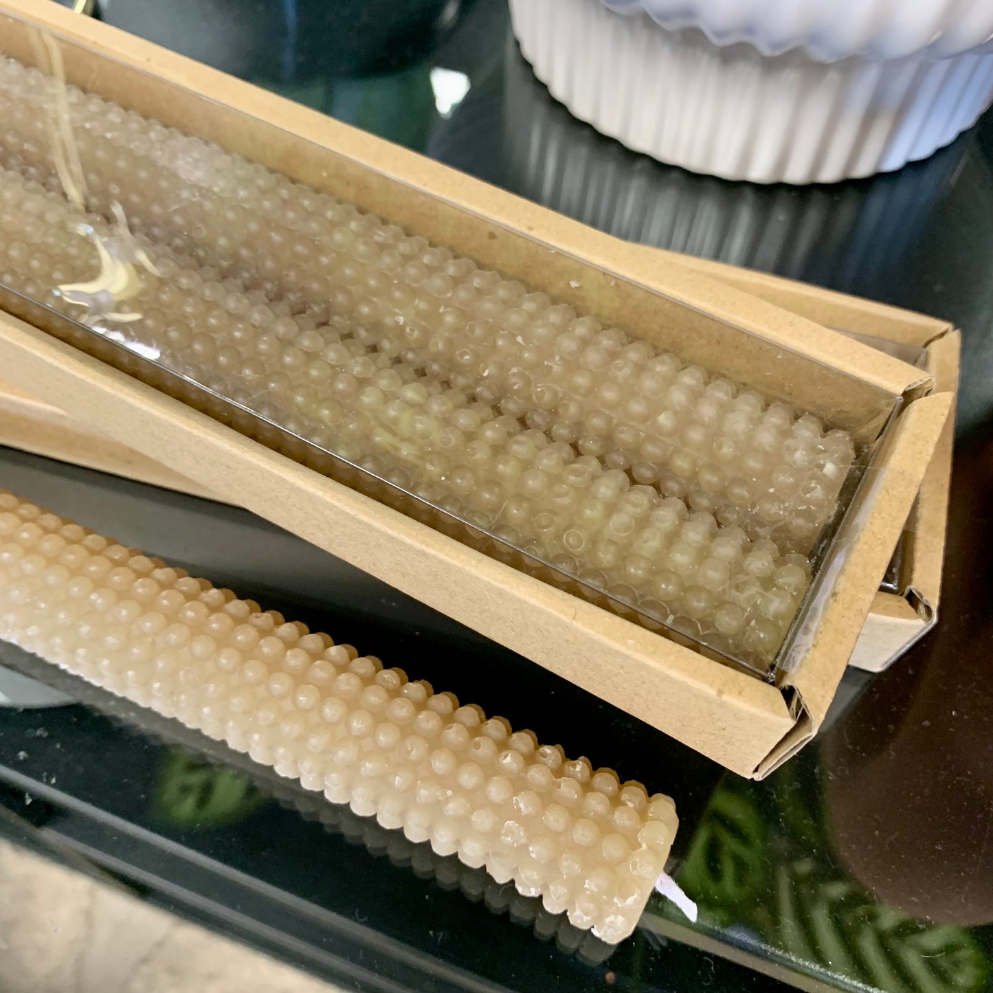 Hobnail Textured Taper Candles