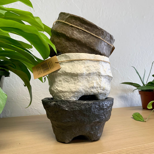 Paper Mache Footed Bowl