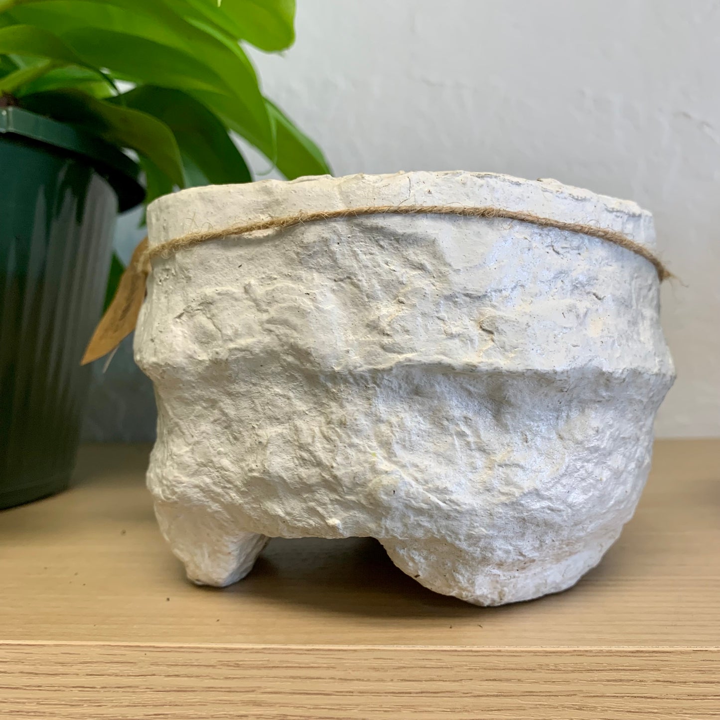 Paper Mache Footed Bowl