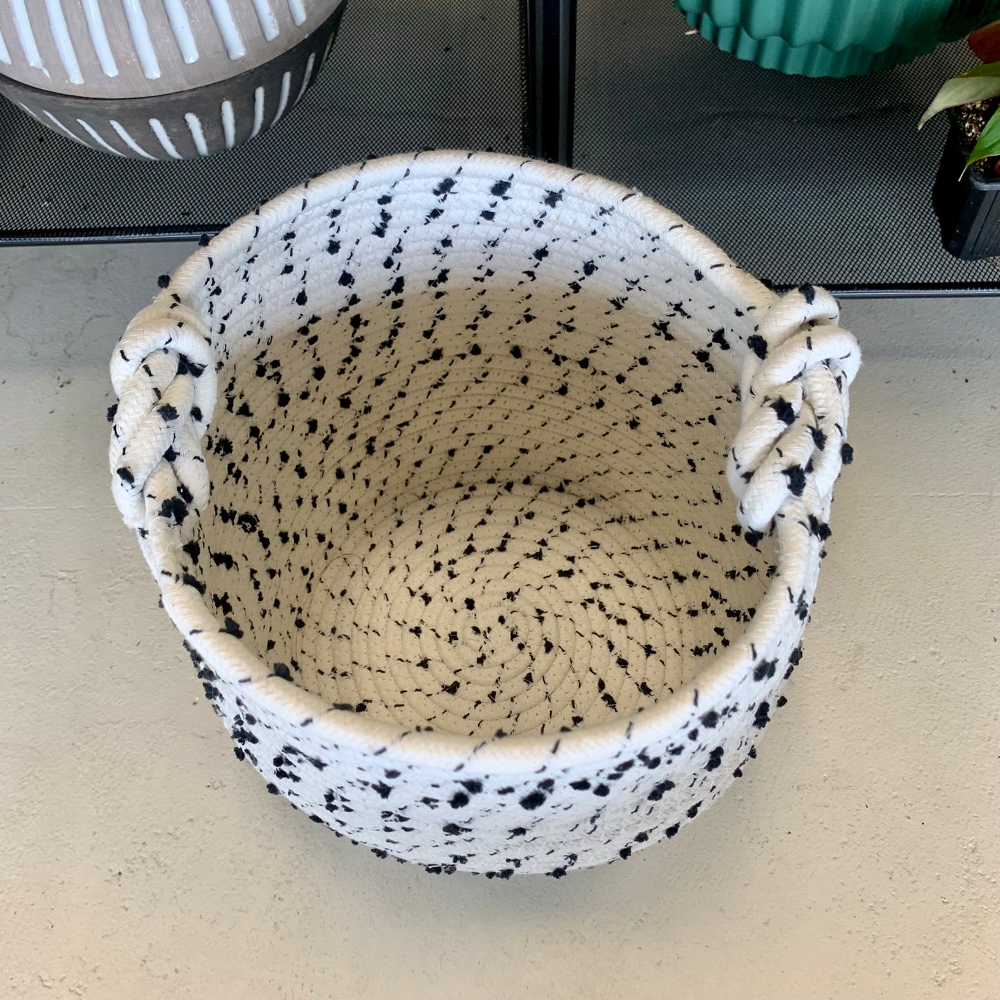 Woven Speckled Basket