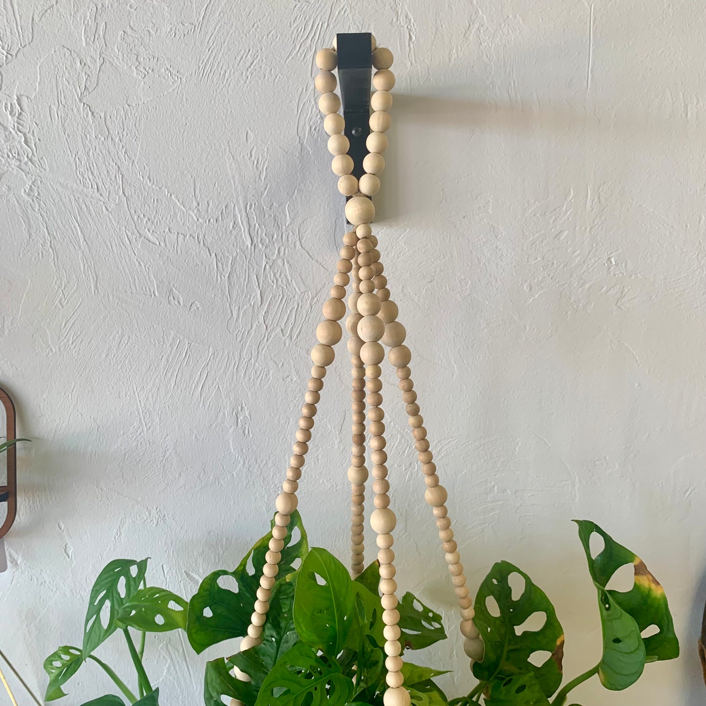 Wood Bead Plant Hanger