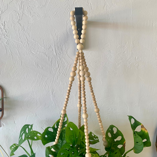 Wood Bead Plant Hanger