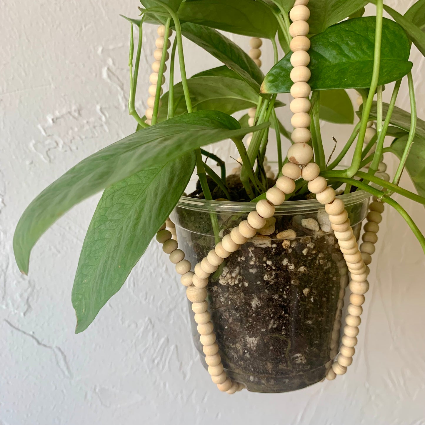 Wood Bead Plant Hanger