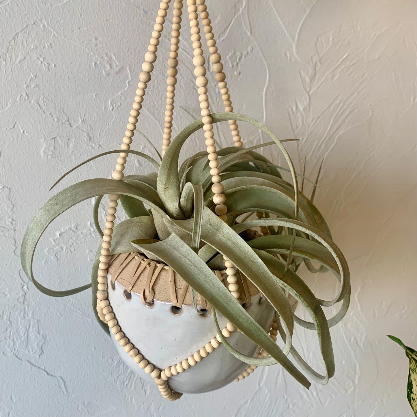 Wood Bead Plant Hanger