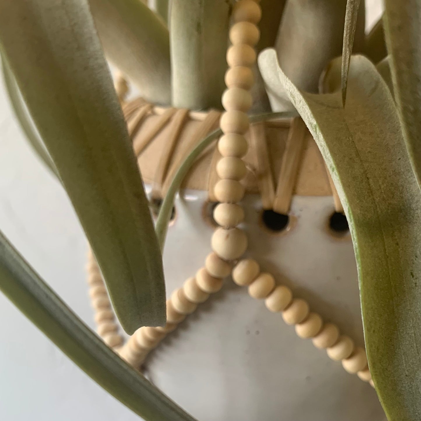 Wood Bead Plant Hanger