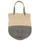 Color Block Jute Tote