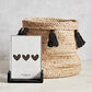 Natural Jute Bag with Black Tassels