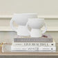 White Double Handle Vase