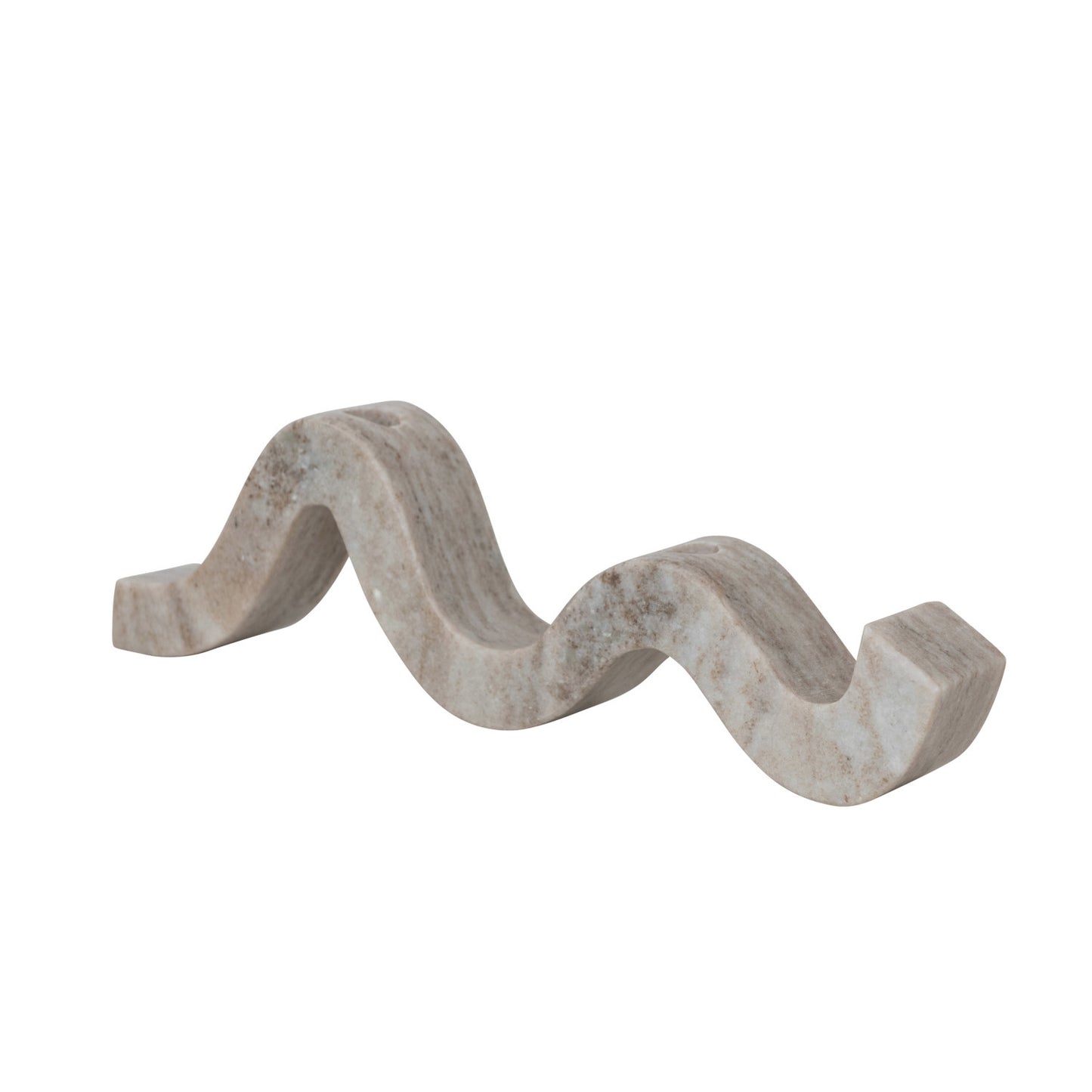 Marble Wave Double Taper Candle Holder