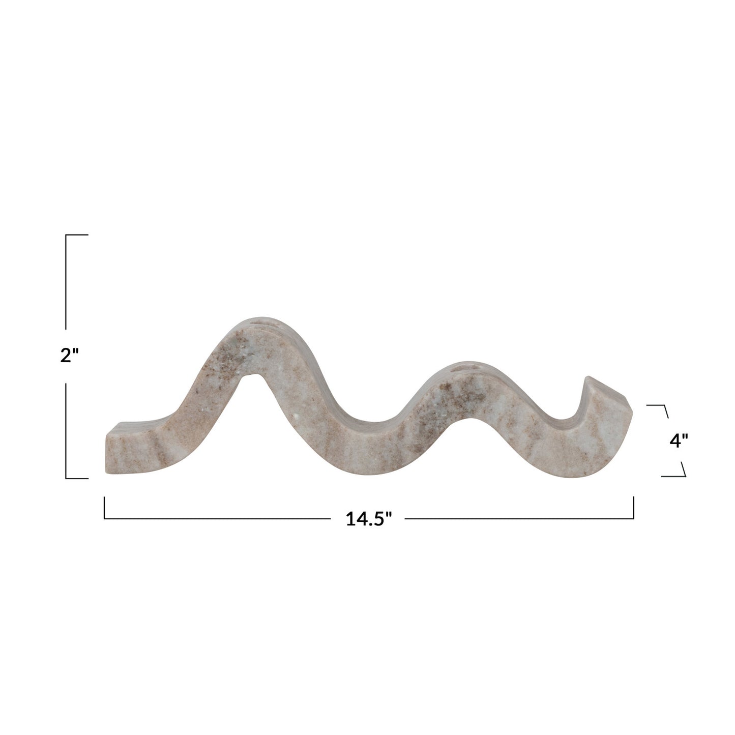Marble Wave Double Taper Candle Holder
