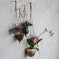 Hanging Stoneware Planter w/ Cotton Hanger