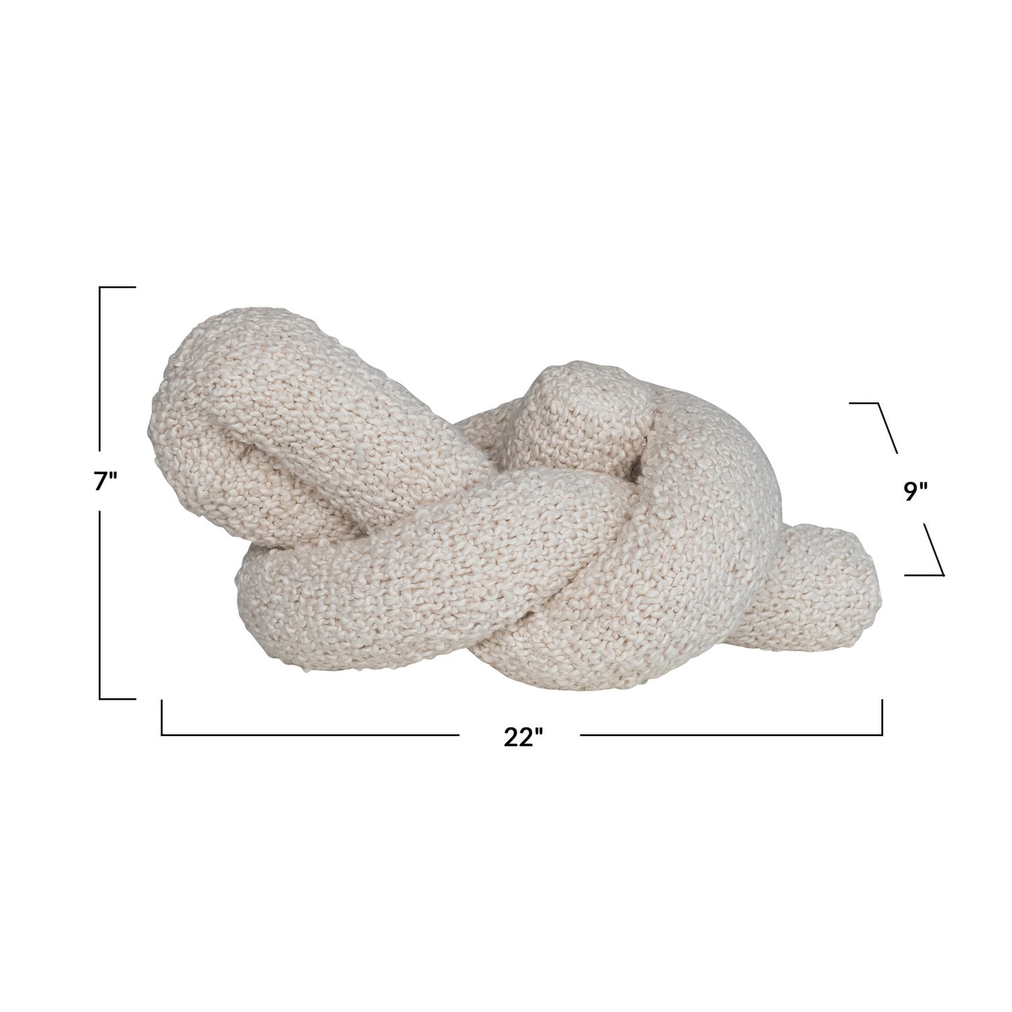 Woven Cotton Bouclé Knot Pillow