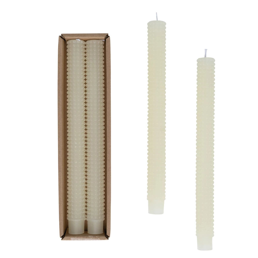 Hobnail Textured Taper Candles